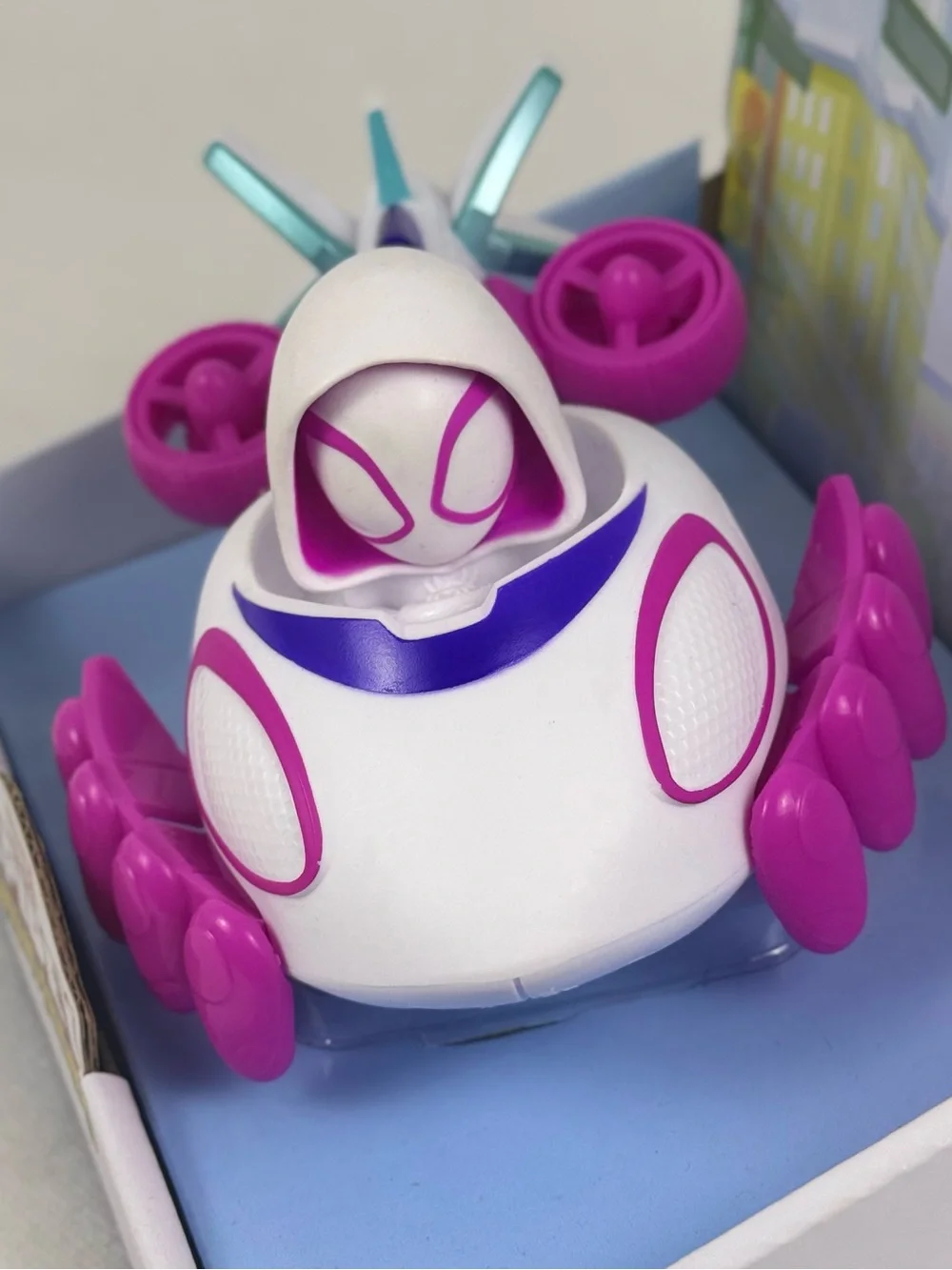 Marvel Spidey Amazing Friends Ghost-Spider White Purple Pink Toy Vehicle